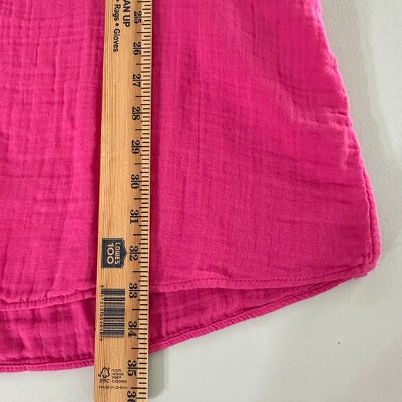 Old Navy Women’s Pink Cotton Boho Dress Sz S Lightweight Split Neck - Picture 7 of 7